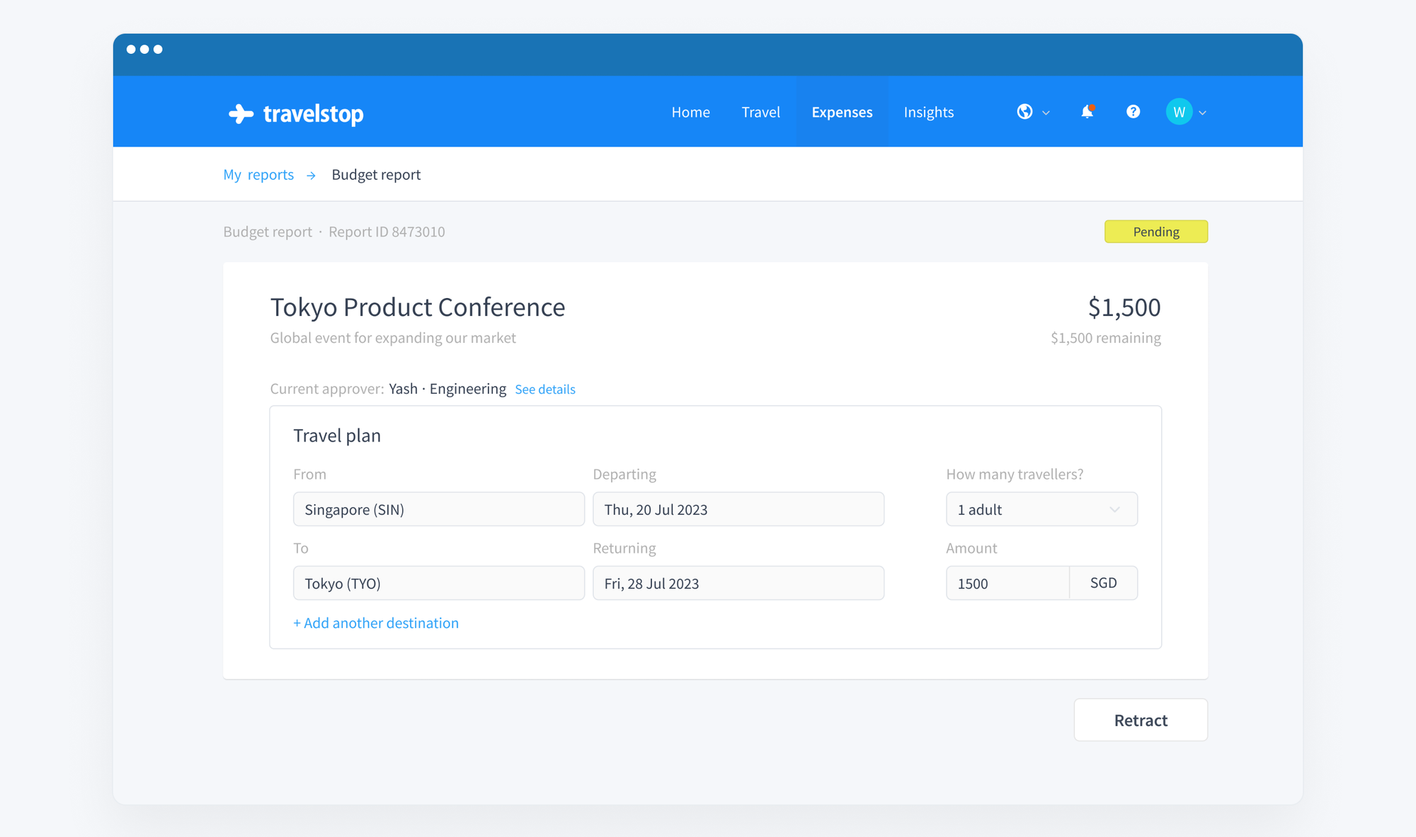 Travel budget, revenue and expense management - Travelstop