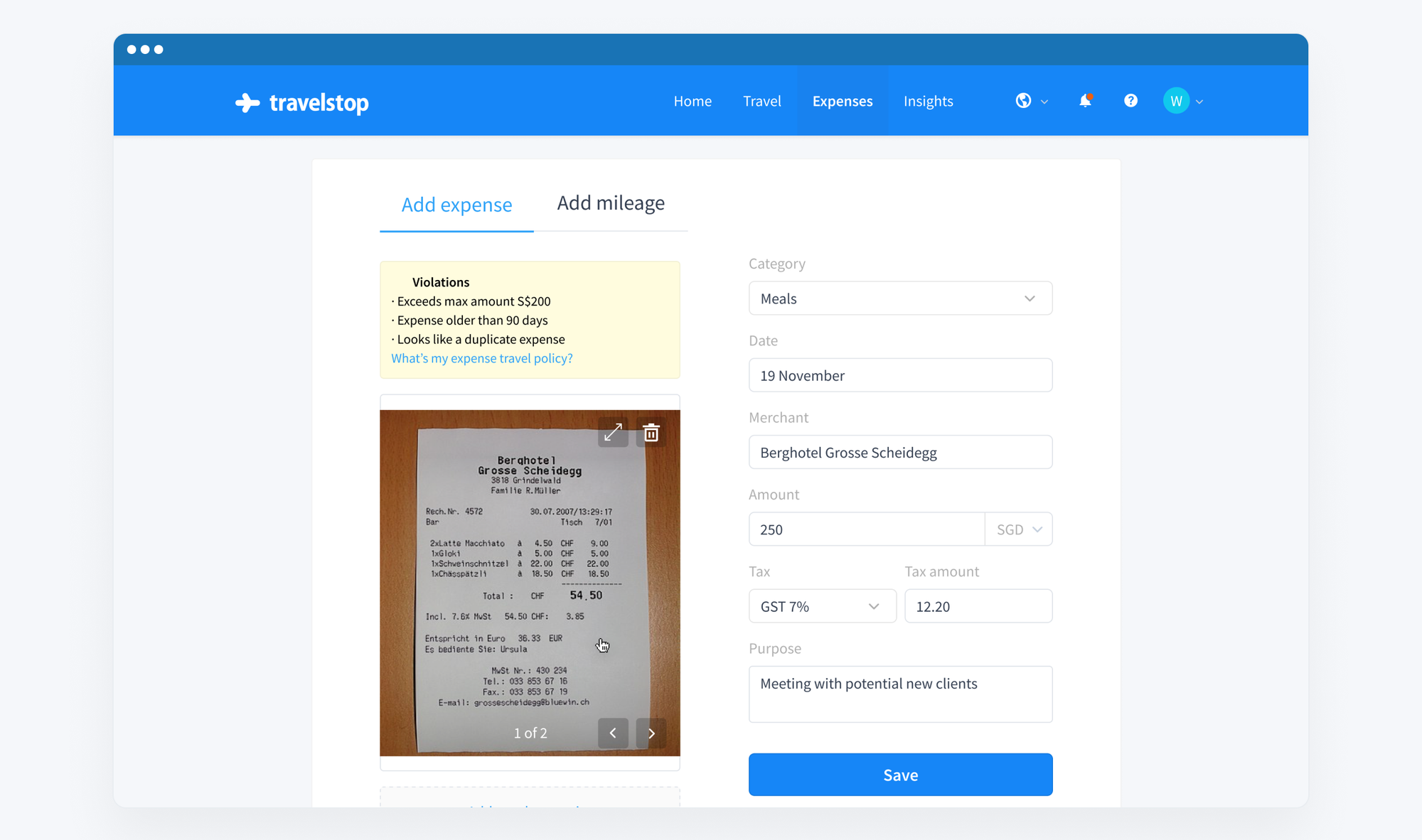 Conducting travel audit - Travelstop