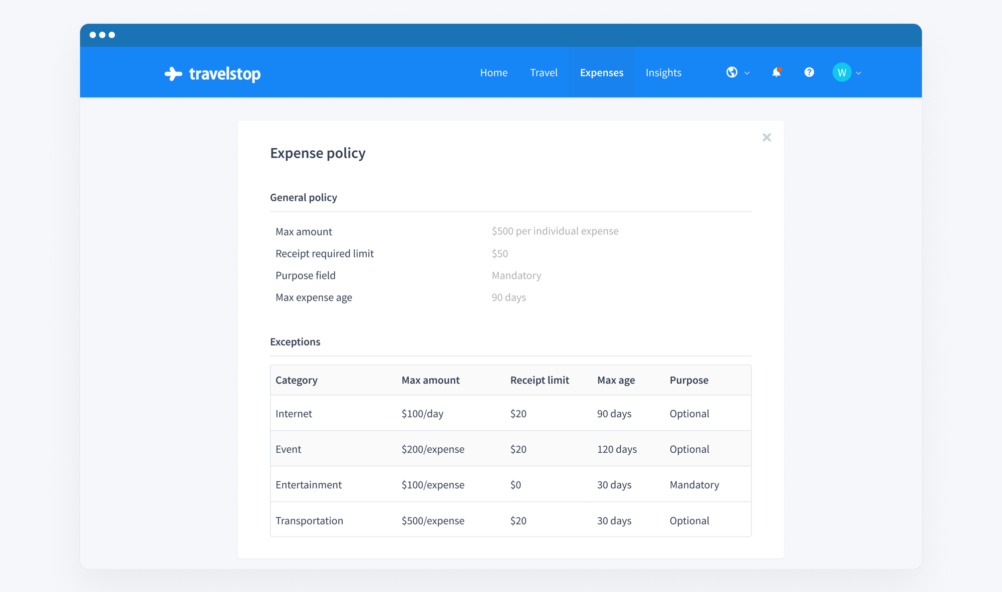 Implementing travel policies - Travelstop