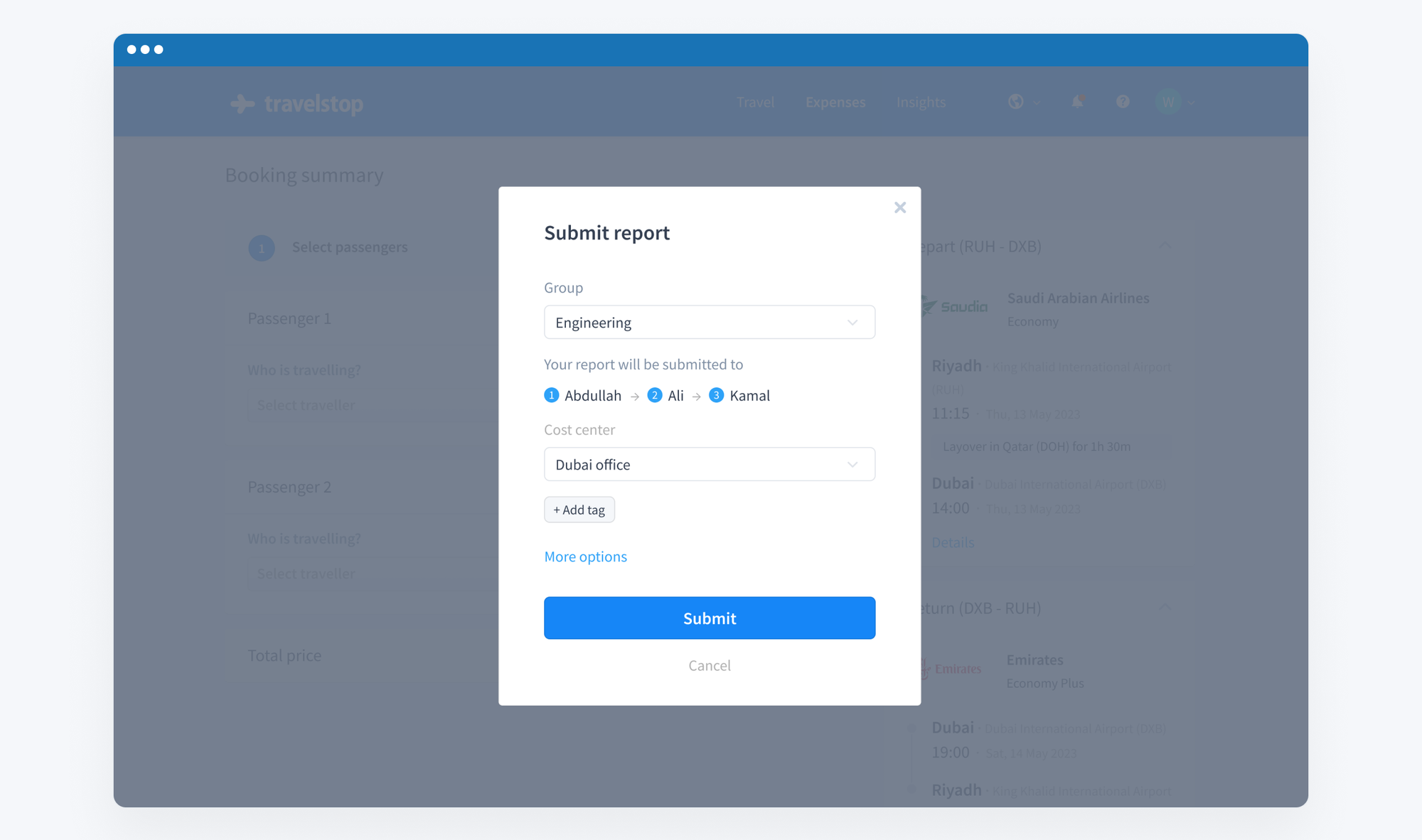 Customizable Approval Workflows - Travelstop